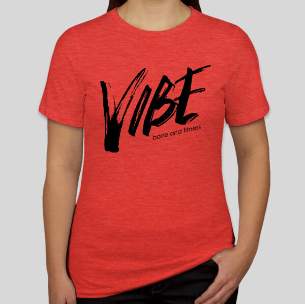 VIBE Black Logo Red Triblend T