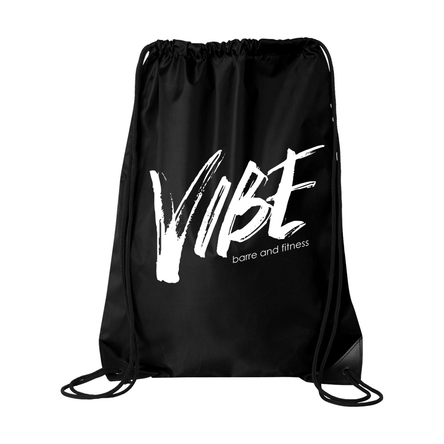 VIBE Drawstring Gear Bag Black/White