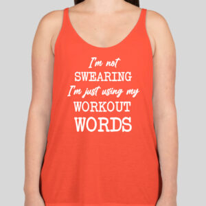 Workout Words Coral Tank